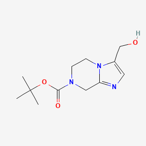 tert-butyl 3-(hydroxymethyl)-5,6-dihydroimidazo[1,2-a]pyrazine-7(8H)-carboxylate