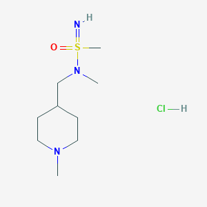 molecular formula C9H22ClN3OS B15280732 N-Methyl-N-((1-methylpiperidin-4-yl)methyl)methanesulfonimidamide hydrochloride 