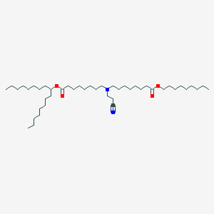 molecular formula C45H86N2O4 B15280846 Heptadecan-9-yl 8-((2-cyanoethyl)(8-(nonyloxy)-8-oxooctyl)amino)octanoate 