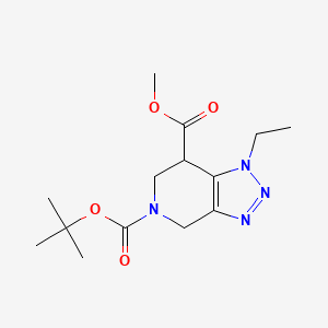 5-tert-butyl 7-methyl 1-ethyl-6,7-dihydro-1H-[1,2,3]triazolo[4,5-c]pyridine-5,7(4H)-dicarboxylate