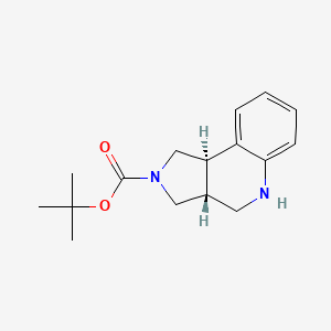 molecular formula C16H22N2O2 B1528093 trans-1,3,3a,4,5,9b-Hexahydro-pyrrolo[3,4-c]quinoline-2-carboxylic acid tert-butyl ester CAS No. 1251017-31-8