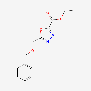molecular formula C13H14N2O4 B15280943 Ethyl 5-((benzyloxy)methyl)-1,3,4-oxadiazole-2-carboxylate 