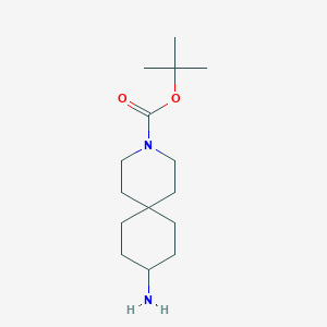molecular formula C15H28N2O2 B1528096 Tert-butyl 9-amino-3-azaspiro[5.5]undecane-3-carboxylate CAS No. 1272758-41-4