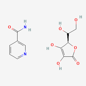 molecular formula C12H14N2O7 B15280967 Niacinamideascorbate 