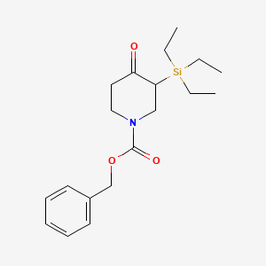 molecular formula C19H29NO3Si B15280983 Benzyl 4-oxo-3-(triethylsilyl)piperidine-1-carboxylate 