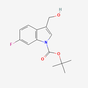 molecular formula C14H16FNO3 B1528104 Tert-butyl 6-fluoro-3-(hydroxymethyl)-1H-indole-1-carboxylate CAS No. 1260801-80-6