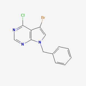 molecular formula C13H9BrClN3 B1528108 7-Benzyl-5-bromo-4-chloro-7H-pyrrolo[2,3-d]pyrimidine CAS No. 1244855-70-6