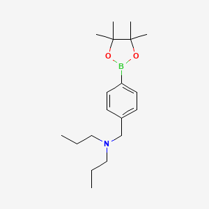 Dipropyl({[4-(tetramethyl-1,3,2-dioxaborolan-2-yl)phenyl]methyl})amine