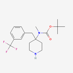 molecular formula C19H27F3N2O2 B15281162 tert-Butyl methyl(4-(3-(trifluoromethyl)benzyl)piperidin-4-yl)carbamate 