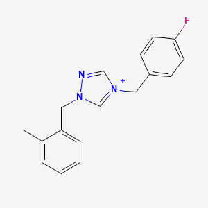 molecular formula C17H17FN3+ B15281190 4-(4-fluorobenzyl)-1-(2-methylbenzyl)-1H-1,2,4-triazol-4-ium 