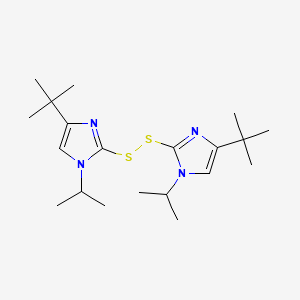 molecular formula C20H34N4S2 B15281192 2,2'-Dithiobis(4-tert-butyl-1-isopropyl-1H-imidazole) CAS No. 61747-35-1
