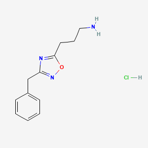 3-(3-Benzyl-1,2,4-oxadiazol-5-yl)propan-1-amine hydrochloride