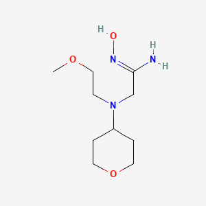 molecular formula C10H21N3O3 B15281207 N'-Hydroxy-2-((2-methoxyethyl)(tetrahydro-2H-pyran-4-yl)amino)acetimidamide 