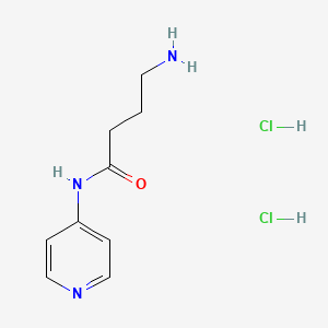 molecular formula C9H15Cl2N3O B1528124 4-amino-N-(pyridin-4-yl)butanamide dihydrochloride CAS No. 1374408-07-7