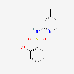 molecular formula C13H13ClN2O3S B15281253 4-chloro-2-methoxy-N-(4-methyl-2-pyridinyl)benzenesulfonamide 