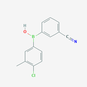 molecular formula C14H11BClNO B15281259 (4-Chloro-3-methylphenyl)(3-cyanophenyl)borinic acid CAS No. 872495-69-7
