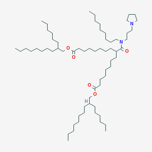 molecular formula C66H128N2O5 B15281297 Bis(2-hexyldecyl) 9-(nonyl(3-(pyrrolidin-1-yl)propyl)carbamoyl)heptadecanedioate 