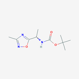 molecular formula C10H17N3O3 B15281298 tert-Butyl (S)-(1-(3-methyl-1,2,4-oxadiazol-5-yl)ethyl)carbamate 