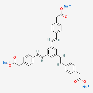 molecular formula C36H27Na3O6 B15281305 Sodium 2,2',2''-(((1E,1'E,1''E)-benzene-1,3,5-triyltris(ethene-2,1-diyl))tris(benzene-4,1-diyl))triacetate 