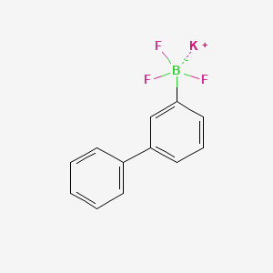 molecular formula C12H9BF3K B15281313 Potassium trifluoro(3-phenylphenyl)boranuide 