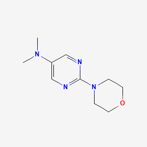 molecular formula C10H16N4O B15281321 N,N-Dimethyl-2-morpholinopyrimidin-5-amine 