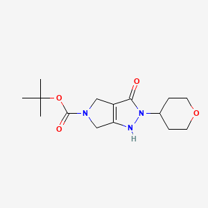 5-Boc-3-hydroxy-2-(tetrahydropyran-4-yl)-2,4,5,6-tetrahydropyrrolo[3,4-c]pyrazole
