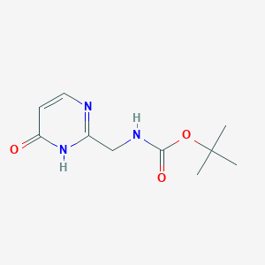 molecular formula C10H15N3O3 B1528141 tert-Butyl ((4-hydroxypyrimidin-2-yl)methyl)carbamate CAS No. 1240598-70-2