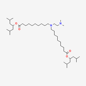 molecular formula C42H84N2O4 B15281413 Bis(2,6-dimethylheptan-4-yl) 10,10'-((2-(dimethylamino)ethyl)azanediyl)bis(decanoate) 