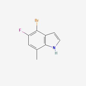 molecular formula C9H7BrFN B1528143 4-bromo-5-fluoro-7-methyl-1H-indole CAS No. 1260895-84-8
