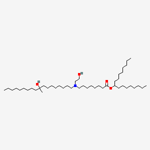 molecular formula C46H93NO4 B15281460 Heptadecan-9-yl 8-((9-hydroxy-9-methyloctadecyl)(2-hydroxyethyl)amino)octanoate 
