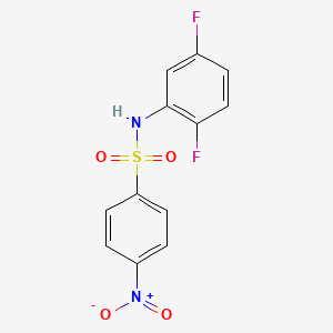 molecular formula C12H8F2N2O4S B15281471 N-(2,5-difluorophenyl)-4-nitrobenzenesulfonamide 