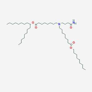 molecular formula C46H90N2O5 B15281480 Heptadecan-9-yl 8-((4-amino-4-oxobutyl)(8-(nonyloxy)-8-oxooctyl)amino)octanoate 