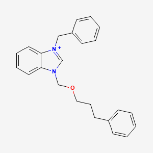 molecular formula C24H25N2O+ B15281486 3-benzyl-1-[(3-phenylpropoxy)methyl]-3H-benzimidazol-1-ium 