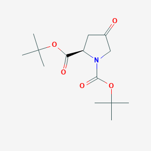 molecular formula C14H23NO5 B1528154 (R)-di-tert-Butyl 4-oxopyrrolidine-1,2-dicarboxylate CAS No. 1260591-66-9