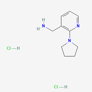 B1528155 (2-(Pyrrolidin-1-yl)pyridin-3-yl)methanamine dihydrochloride CAS No. 1158468-26-8