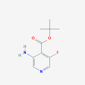 molecular formula C10H13FN2O2 B15281636 tert-Butyl 3-amino-5-fluoroisonicotinate 
