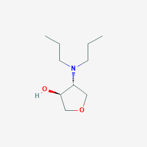 molecular formula C10H21NO2 B15281659 (3S,4R)-4-(dipropylamino)oxolan-3-ol 