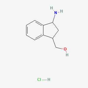 (3-amino-2,3-dihydro-1H-inden-1-yl)methanol hydrochloride
