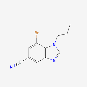 7-Bromo-1-propyl-1,3-benzodiazole-5-carbonitrile
