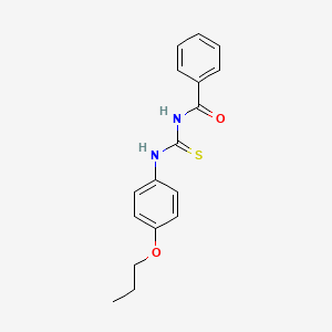 molecular formula C17H18N2O2S B15281753 N-[(4-propoxyphenyl)carbamothioyl]benzamide 