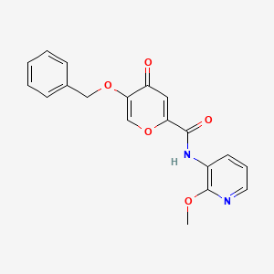 molecular formula C19H16N2O5 B15281756 5-(benzyloxy)-N-(2-methoxy-3-pyridinyl)-4-oxo-4H-pyran-2-carboxamide 