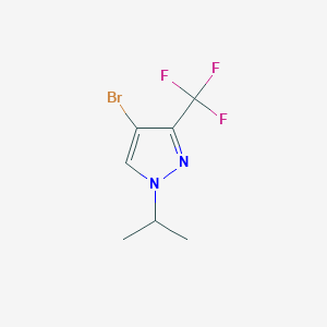 molecular formula C7H8BrF3N2 B1528180 4-Bromo-1-isopropyl-3-(trifluoromethyl)pyrazole CAS No. 1426958-33-9