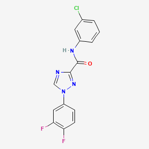 molecular formula C15H9ClF2N4O B15281817 N-(3-chlorophenyl)-1-(3,4-difluorophenyl)-1H-1,2,4-triazole-3-carboxamide 