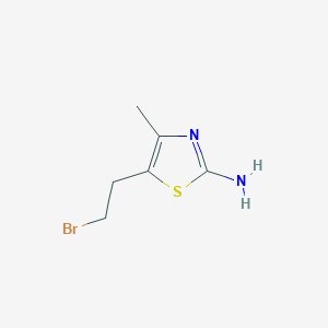 molecular formula C6H9BrN2S B1528183 5-(2-Bromoethyl)-4-methyl-1,3-thiazol-2-amine CAS No. 1437794-59-6