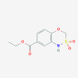 molecular formula C10H11NO5S B15281847 Ethyl 1H,3H-benzo[e][1,3,4]oxathiazine-7-carboxylate 2,2-dioxide 