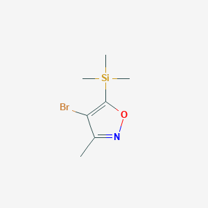 molecular formula C7H12BrNOSi B1528186 4-Bromo-3-methyl-5-(trimethylsilyl)isoxazole CAS No. 54773-30-7