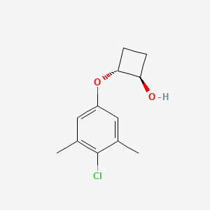 molecular formula C12H15ClO2 B15281869 Rel-(1R,2R)-2-(4-chloro-3,5-dimethylphenoxy)cyclobutan-1-ol 