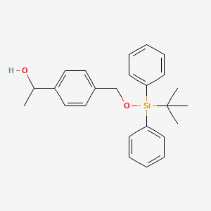 1-[4-[[Tert-butyl(diphenyl)silyl]oxymethyl]phenyl]ethanol