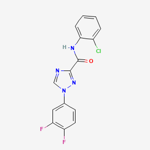 molecular formula C15H9ClF2N4O B15281907 N-(2-chlorophenyl)-1-(3,4-difluorophenyl)-1H-1,2,4-triazole-3-carboxamide 