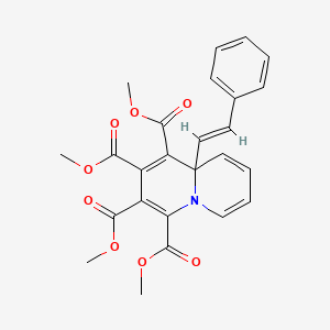 molecular formula C25H23NO8 B15281922 tetramethyl 9a-(2-phenylvinyl)-9aH-quinolizine-1,2,3,4-tetracarboxylate 